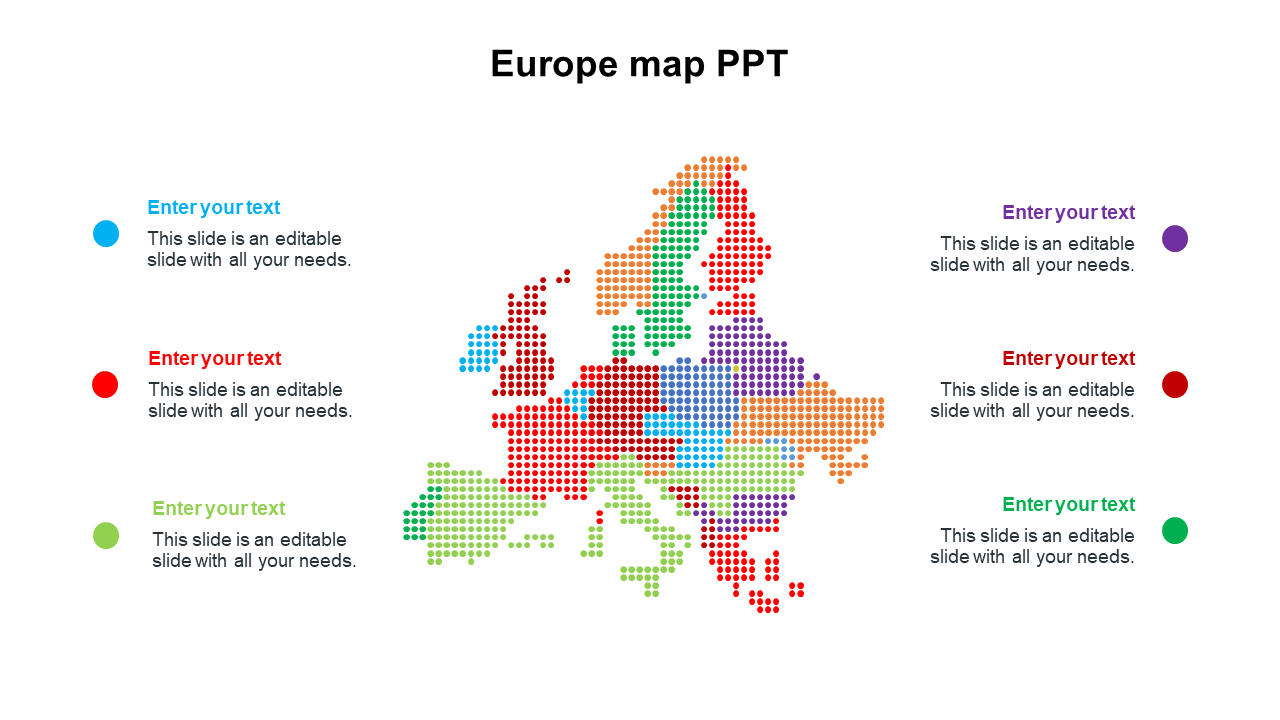 Europe map PPT 